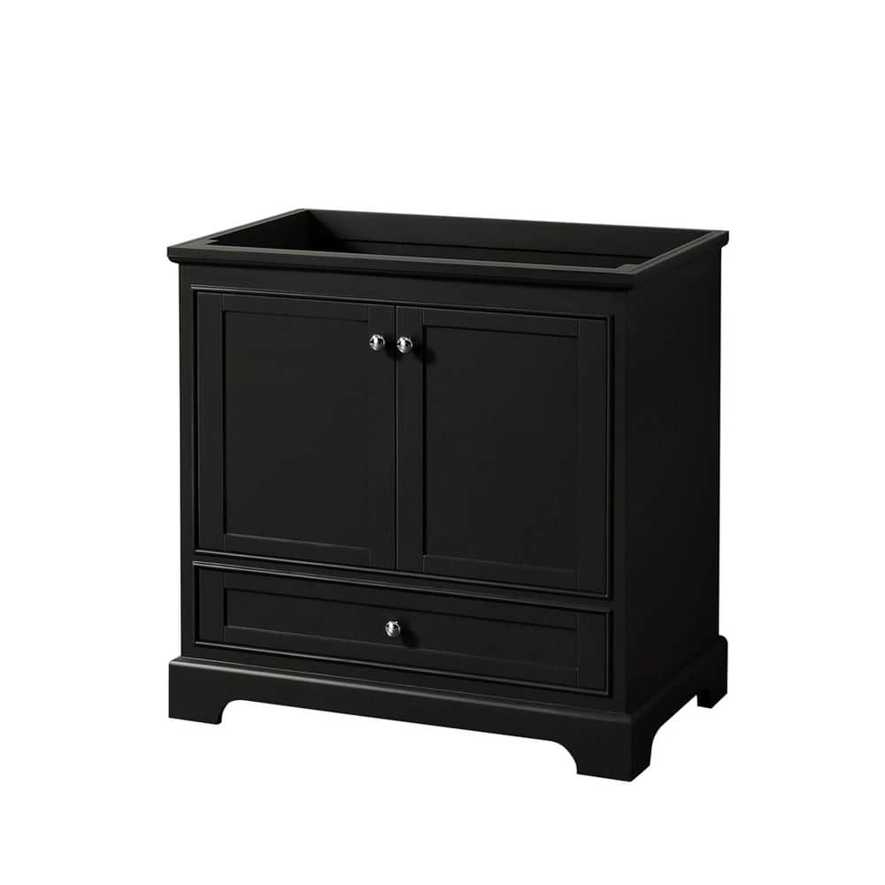 Wyndham Collection Deborah 35-1/4" Free Standing Single Wood Vanity