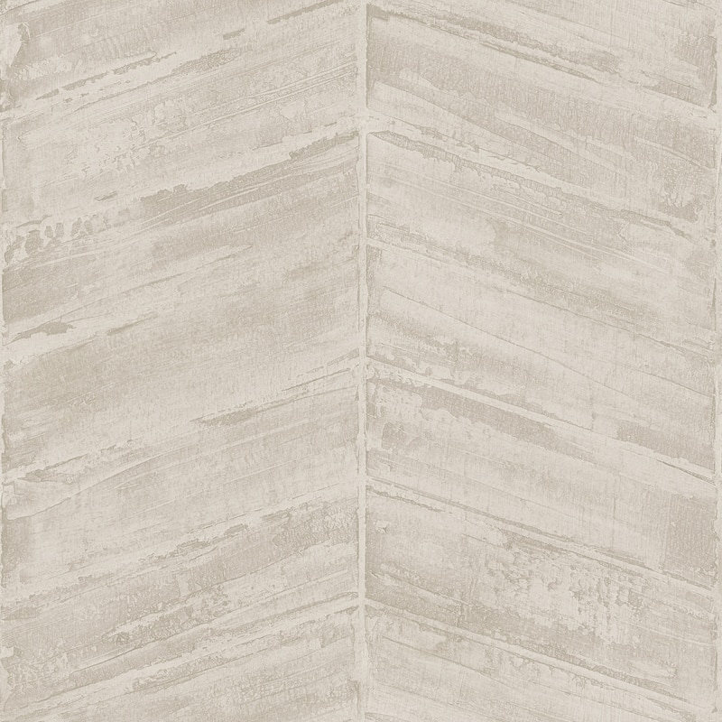 Galerie Wallcoverings Ambiance Abstract Chevron Design Vinyl on Non-woven Matte Wallpaper Roll - 33 feet x 21 inches - Light Taupe