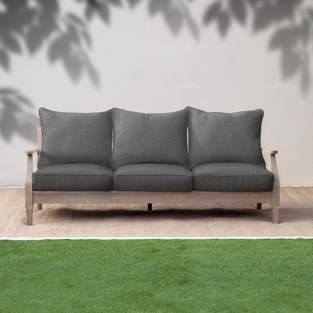 Sorra Home Sunbrella Outdoor Deep Seating Sofa Pillow and Cushion Set