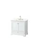 Option White, Gold Trim, White Quartz Top