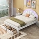 preview thumbnail 14 of 48, Seashell-Shaped Platform Bed Frame with 2 Drawers & LED