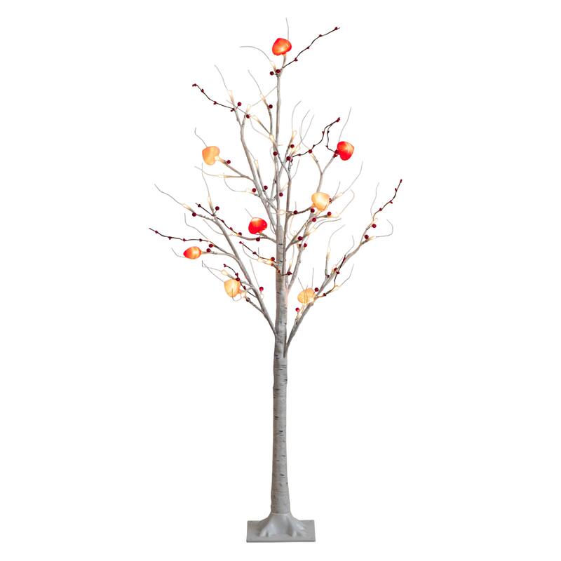 4-ft Pre-Lit Valentine's Day Twig Tree with 48 Heart Shaped LED Lights