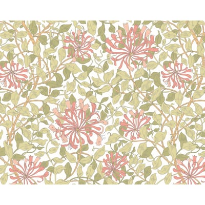 Brewster Origin Murals Honeysuckle Pink Wall Mural - N/A