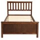 preview thumbnail 7 of 7, Enhance Bedroom Elegance with a Classic Wood Platform Bed - Wood Slat Support, Walnut