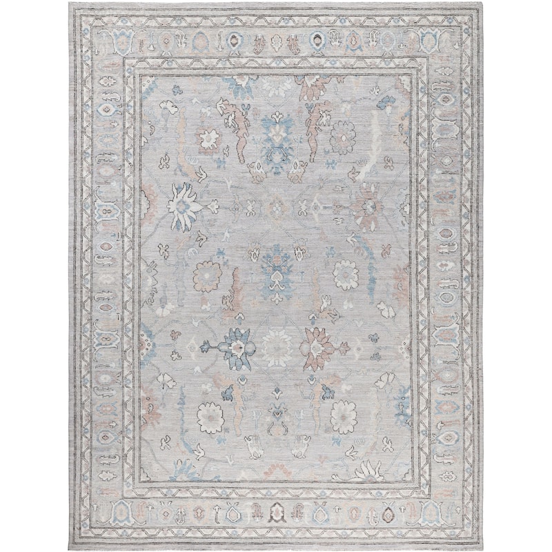 Oushak One-of-a-Kind Hand-Knotted Area Rug - Gray - 8' 11" x 11' 10"