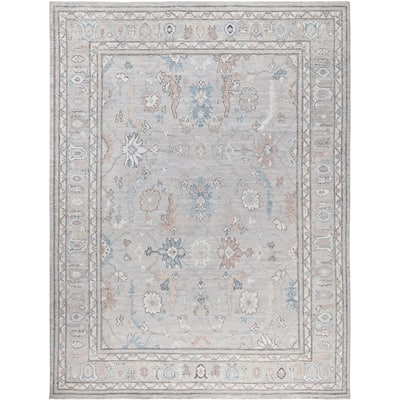 Oushak One-of-a-Kind Hand-Knotted Area Rug - Gray - 8' 11" x 11' 10"