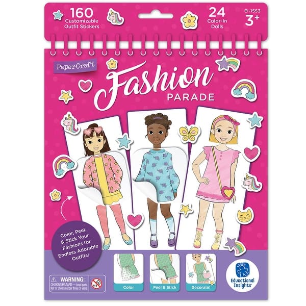 slide 2 of 8, Educational Insights PaperCraft Fashion Parade Paper Dolls - Multi Multi - Kids