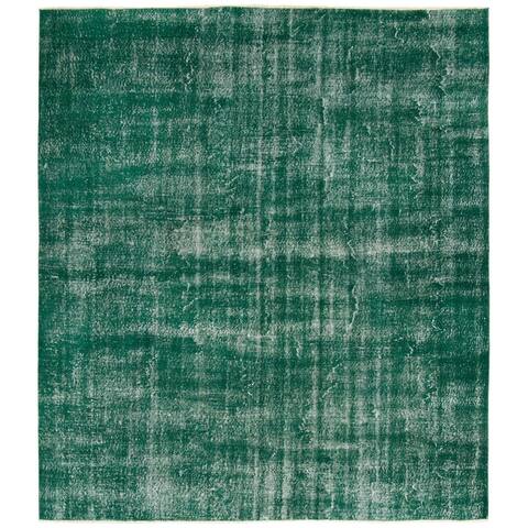 ECARPETGALLERY Hand-knotted Color Transition Green Wool Rug - 8'2 x 9'1
