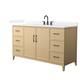 Option White Oak / White Quartz Top / Matte Black