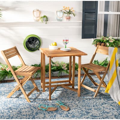 SAFAVIEH Outdoor Laisha Balcony 3-Piece Bistro Set - 24Wx26Dx29H