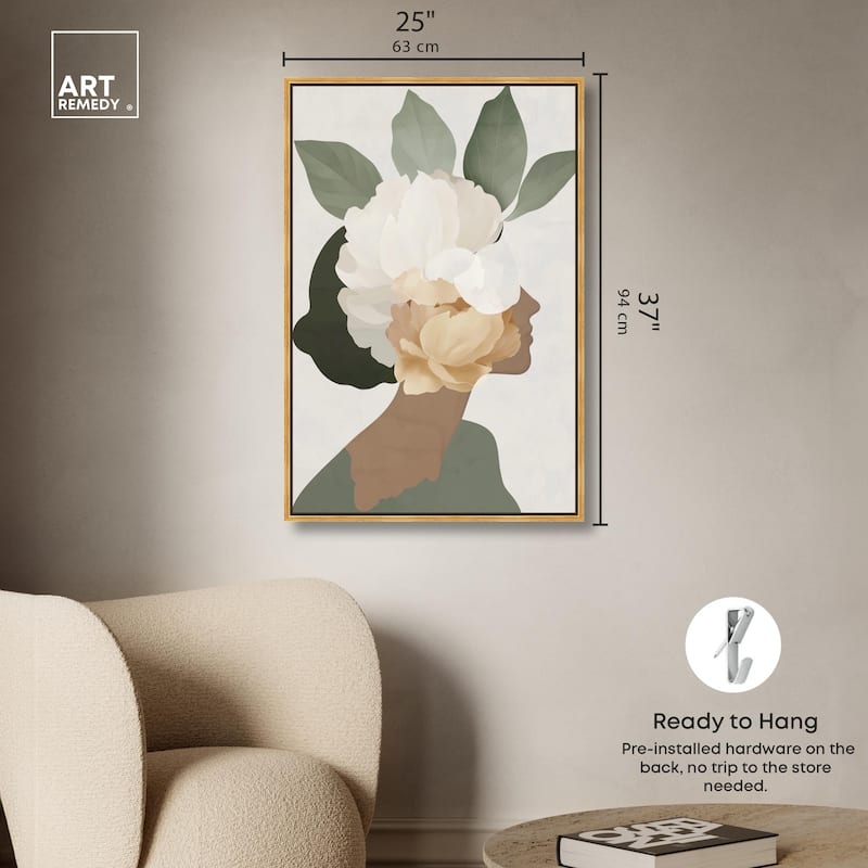 Floral Headpiece II Canvas by Art Remedy
