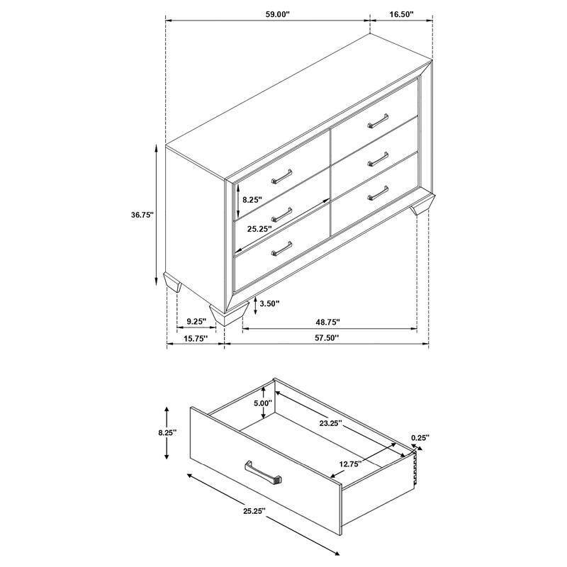 Kauffman 4-piece Storage Platform Bedroom Set