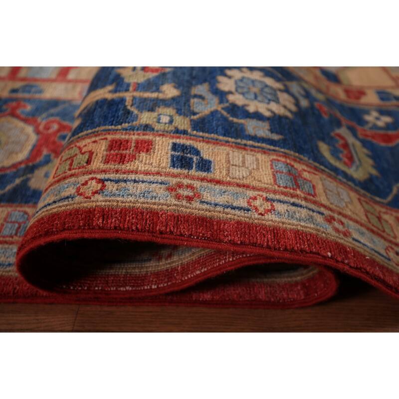 Heriz Serapi Vegetable Dye Area Rug Handmade Wool Carpet - 9'1" x 12'0"