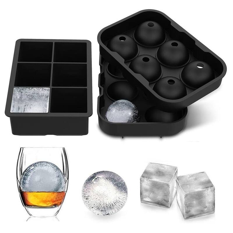 Ice Tray Molds - Ball, Square & Honeycomb - Squares and Balls