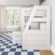 preview thumbnail 15 of 14, Max and Lily Modern Farmhouse Twin Over Full Bunk Bed With Staircase and Storage Drawers