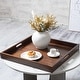 preview thumbnail 5 of 76, KINWELL Square Black Walnut Wood Serving Tray Ottoman Tray with Handles