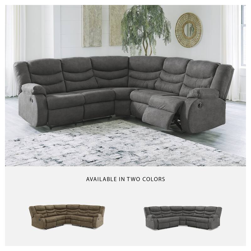 Signature Design by Ashley Partymate 2-Piece Reclining Sectional - 99"W x 99"D x 40"H