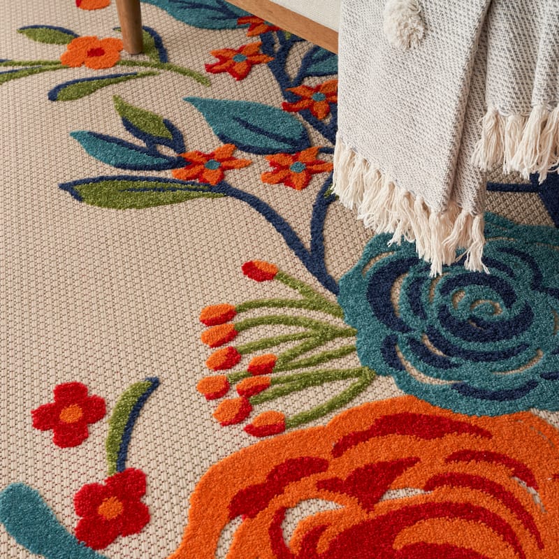 Nourison Aloha Indoor/Outdoor Floral Area Rug