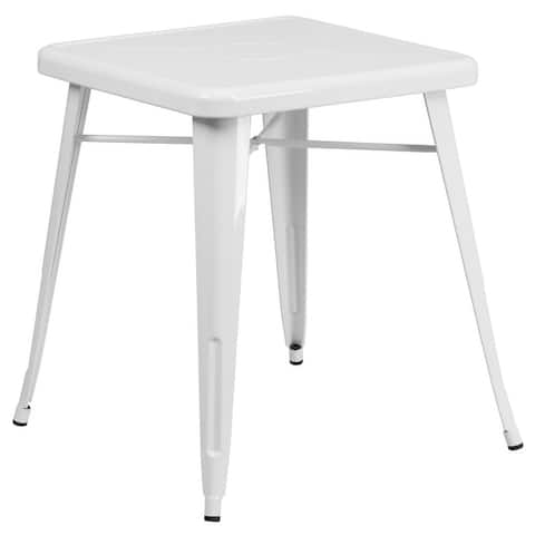 Steel Square Indoor/ Outdoor Table - 27.75"W x 27.75"D x 29"H
