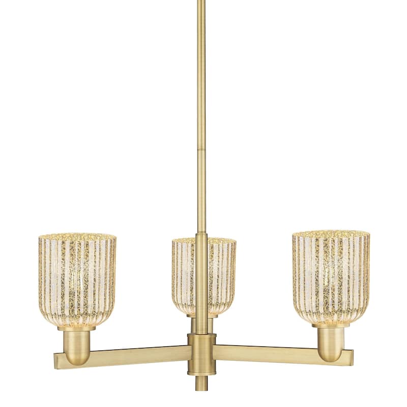 Innovations Lighting 716-3CR-9-18 Bridal Veil Chandelier Bridal Veil 3 - Brushed Brass / Mercury