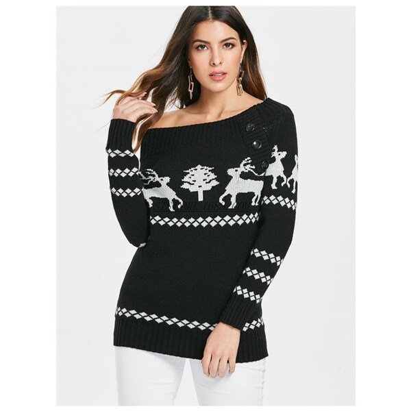 off the shoulder christmas sweater