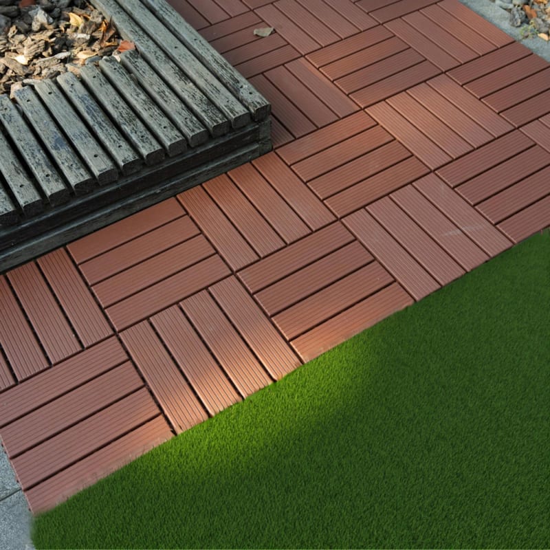 44-Pack 12"x12" Waterproof Tile Flooring - Ideal for Indoor and Outdoor Patios, Poolsides, Balconies and Backyards