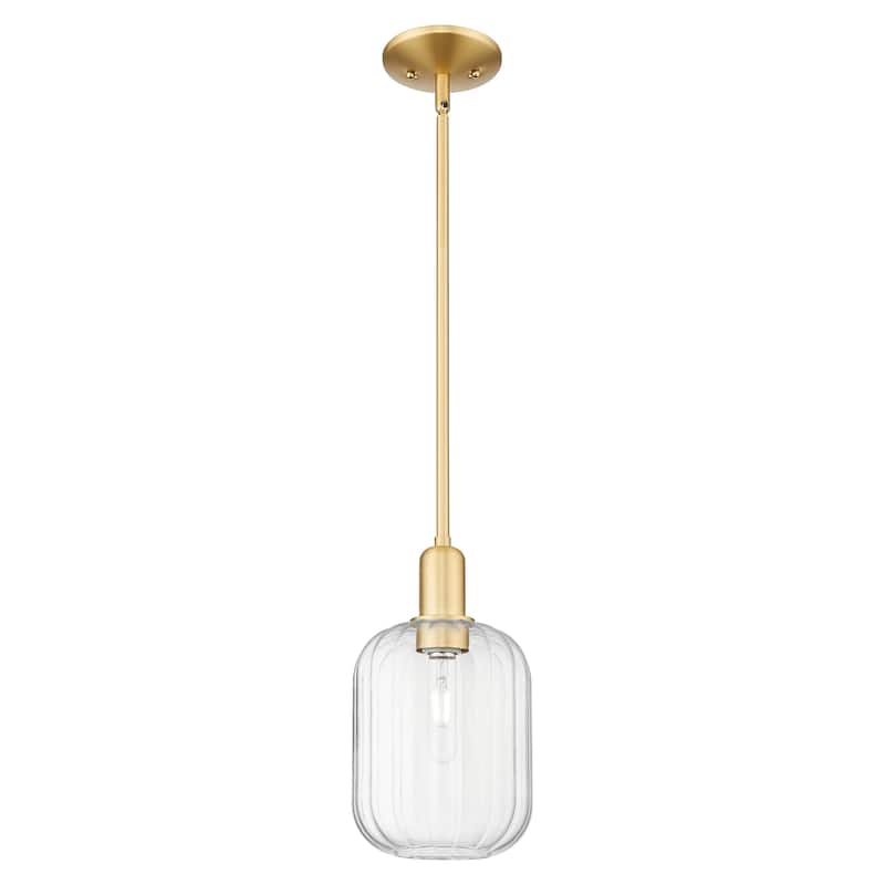 Innovations Lighting Downtown Urban - Preston - 1 Light 7" Jar Shade Stem Hung Mini Pendant