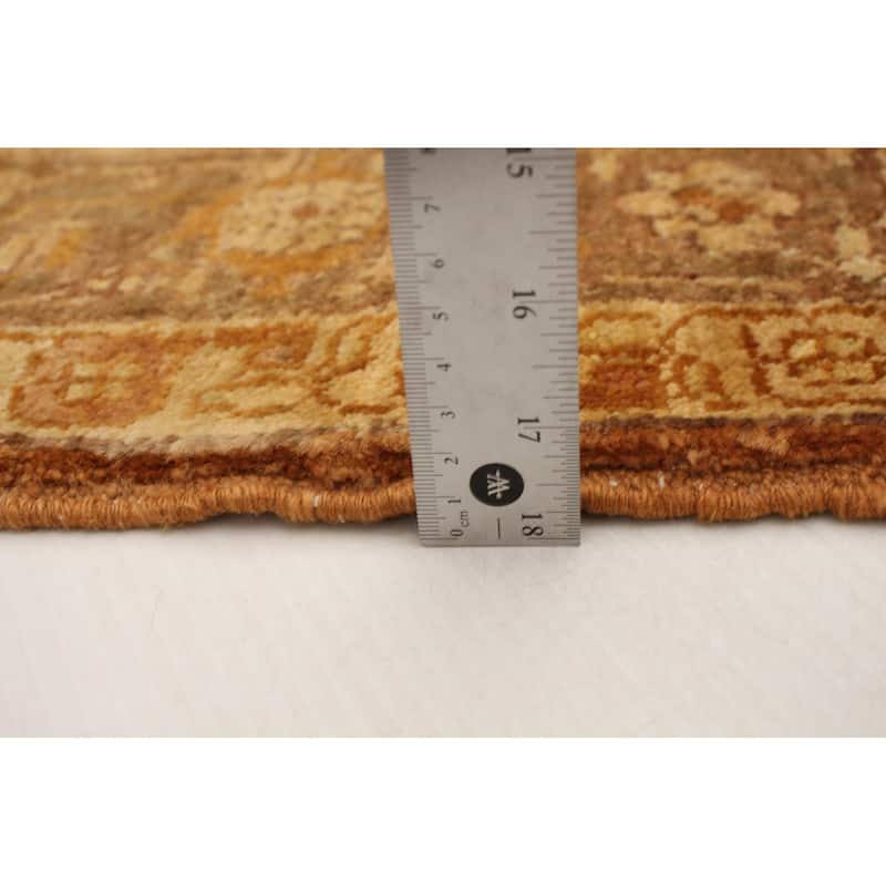 Hand-knotted Peshawar Oushak Brown Wool Rug - 9'2 x 11'2/9'2" x 11'2"