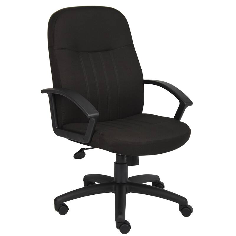 Boss Mid Back Fabric Managers Chair In Black - Black