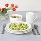 preview thumbnail 10 of 9, Martha Stewart 30 Piece Basket Weave New Bone China Embossed Porcelain Dinnerware Set