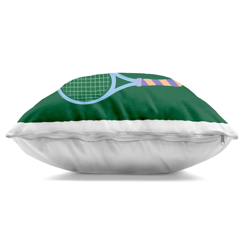 Stupell Tennis Champ Racket & Balls Decorative Printed Throw Pillow Design by Sazerelli Designs