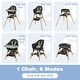 preview thumbnail 26 of 35, Costway 6-in-1 Convertible Wooden Baby Highchair Infant Feeding Chair - See Details