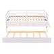 preview thumbnail 17 of 33, Low Loft Bed Twin Size with Trundle, ladder and Storage Drawers, White