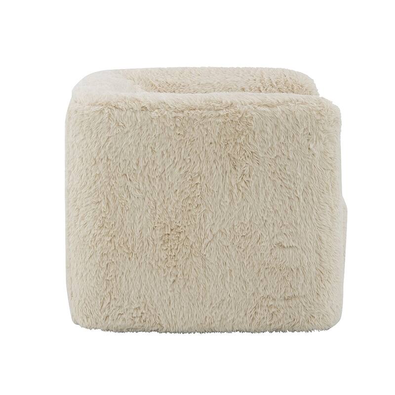 Upholstered Chair with 360 Degree Swivel in Beige