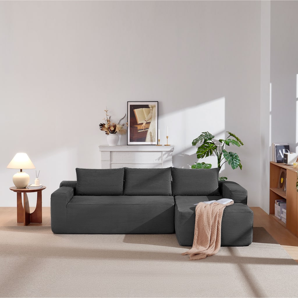 105" Cloud Sectional Couch with L-Shape Chaise,Modern Modular Sofa with Deep Seat, Upholstered Couches for Living Room