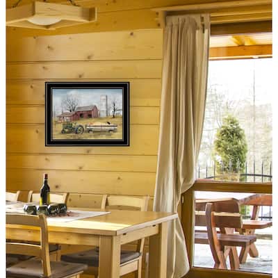TrendyDecor4U Farmhouse "Hayride" Framed Print Wall Art by Billy Jacobs - Autumn