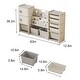 preview thumbnail 9 of 8, Kids Toy Storage Organizer 8 Cabinet Removable Toy Bins, 4-Tier Book Organizers and 2 Cabinet, Kids Bookshelf and Toy Storage