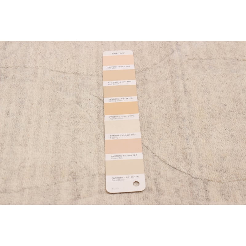 ECARPETGALLERY Hand Loomed Kashkuli Gabbeh Ivory Wool Rug - 5'7 x 7'10