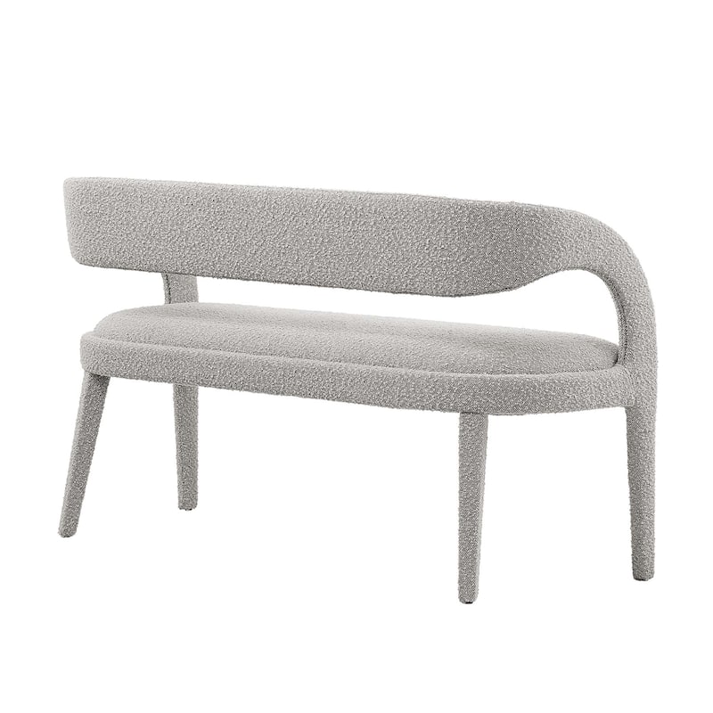 Pinnacle Boucle Fabric Accent Bench