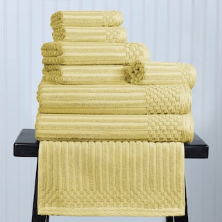 Superior Soho Ribbed Cotton 8-Piece Assorted Towel Set