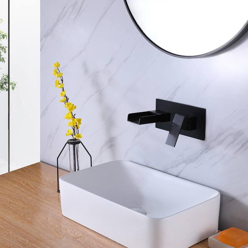 WIZ Waterfall Single-Handle Wall Mount Bathroom Faucet