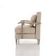 preview thumbnail 4 of 3, Cova Contemporary Beige Fabric Vinyl Accent Chair by Furniture of America