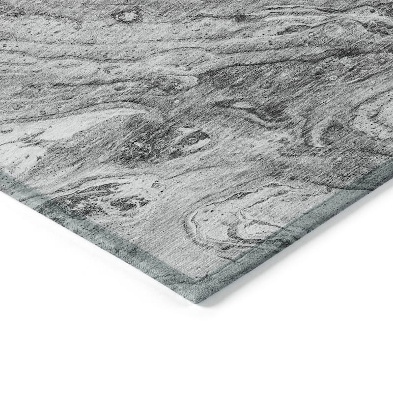 Machine Washable Indoor/ Outdoor Chantille Modern Abstract Rug