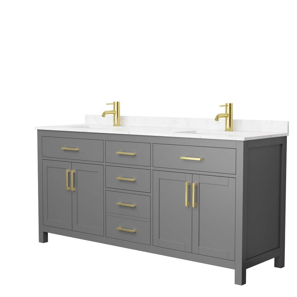 Beckett 72-inch Double Vanity with Cultured Marble Top