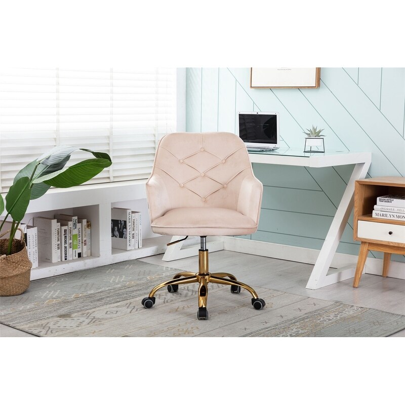 Pink and rose gold office hotsell chair