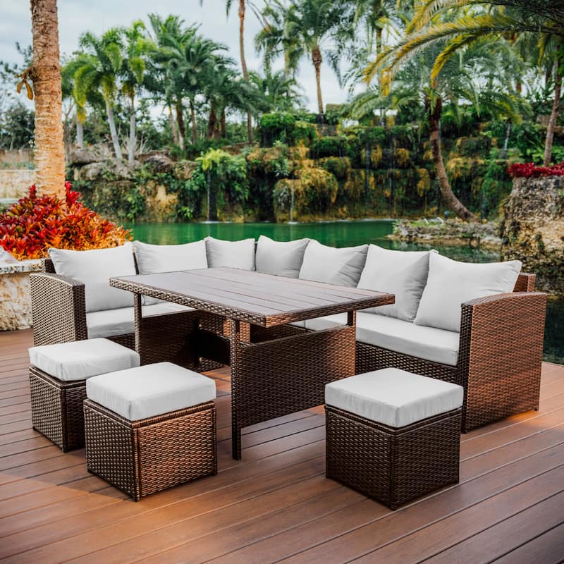 Empyrean 7-Piece Outdoor Wicker Patio Dining Set