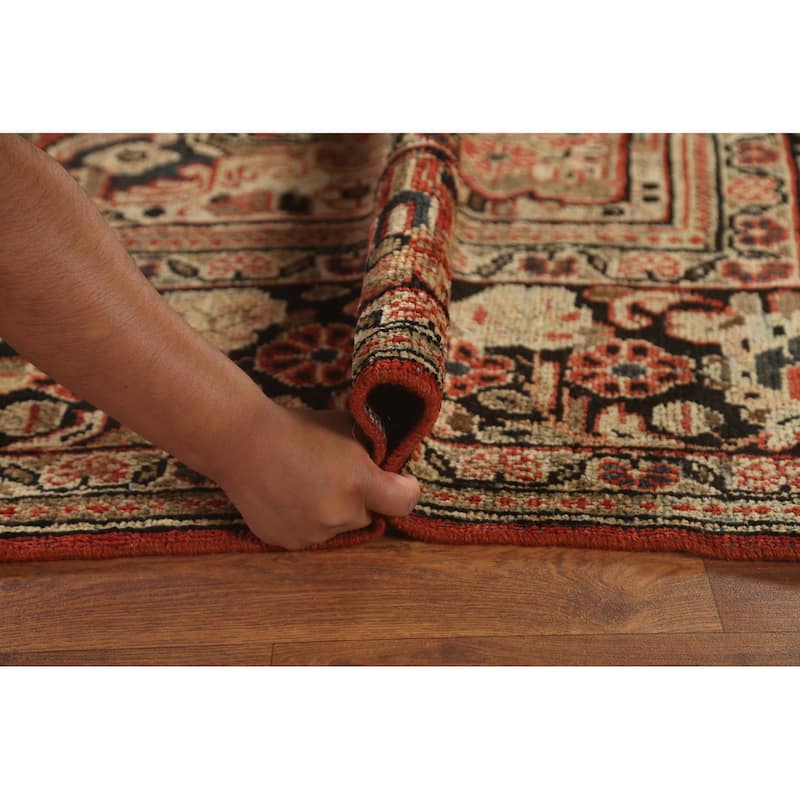 Mahal Persian Antique Area Rug Hand-Knotted Floral Wool Carpet - 8'11"x 12'3"