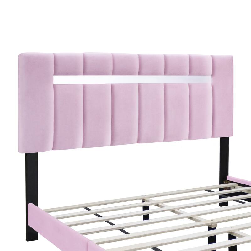 Queen Size Adjustable Upholstered Bed