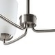 preview thumbnail 19 of 24, LNC Celes Modern 3-Light Wheel Chandelier with Forsted Glass Shade