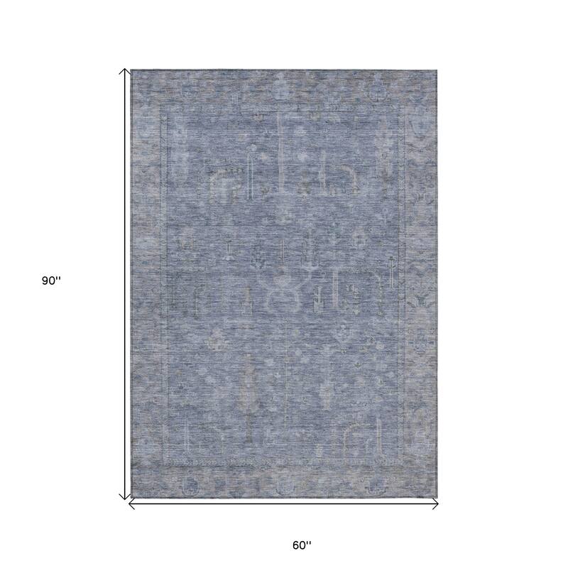 HomeRoots Oriental Traditional Rectangle Outdoor Rug